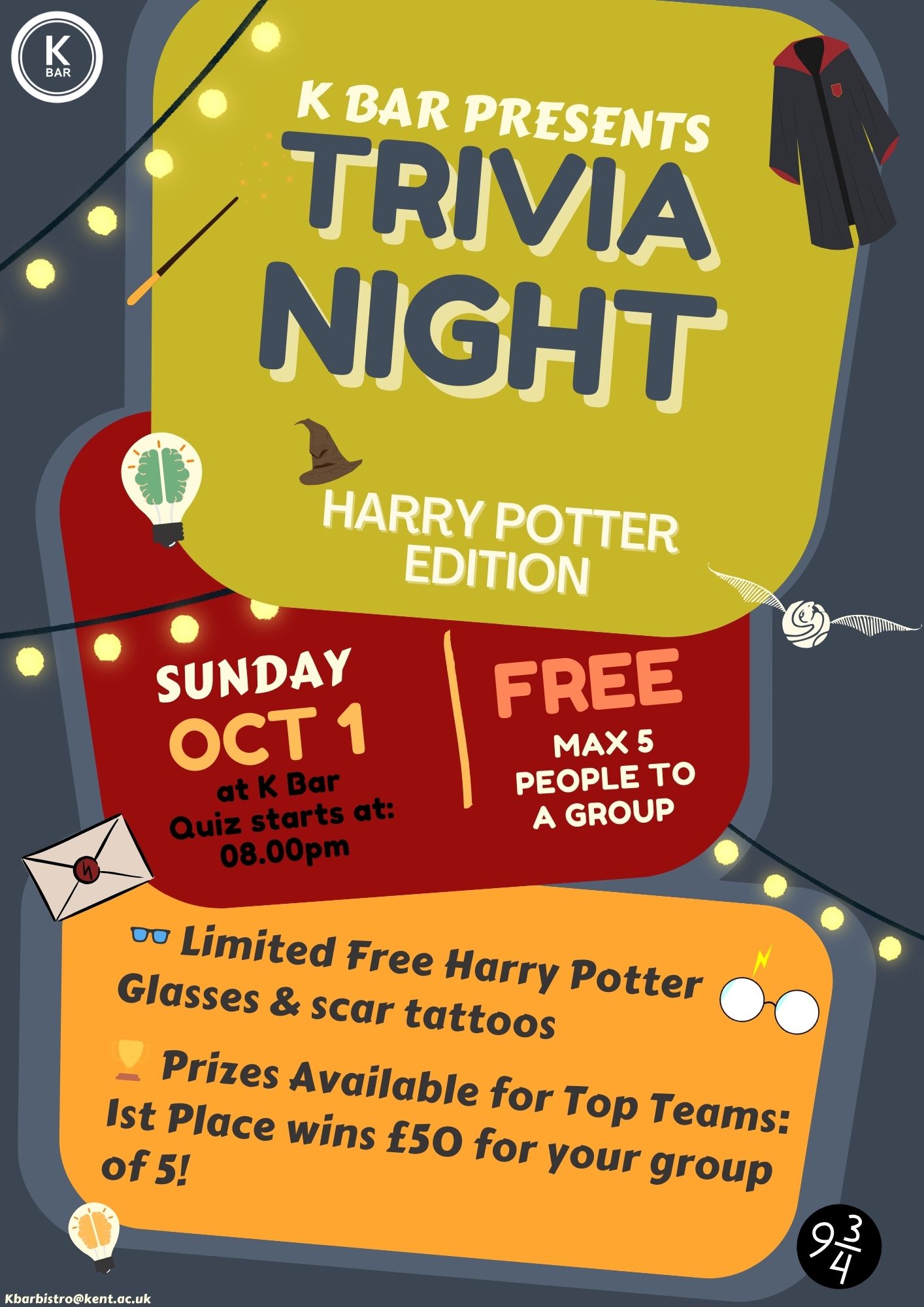 Harry Potter Quiz Night Enter The Wizarding World At K Bar Tyler