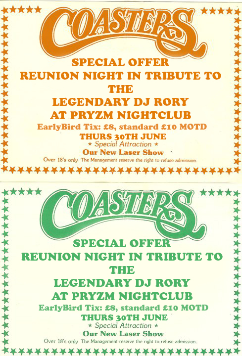Coasters - The Reunion - In Memory of the legendary DJ Rory & Jarrod ...