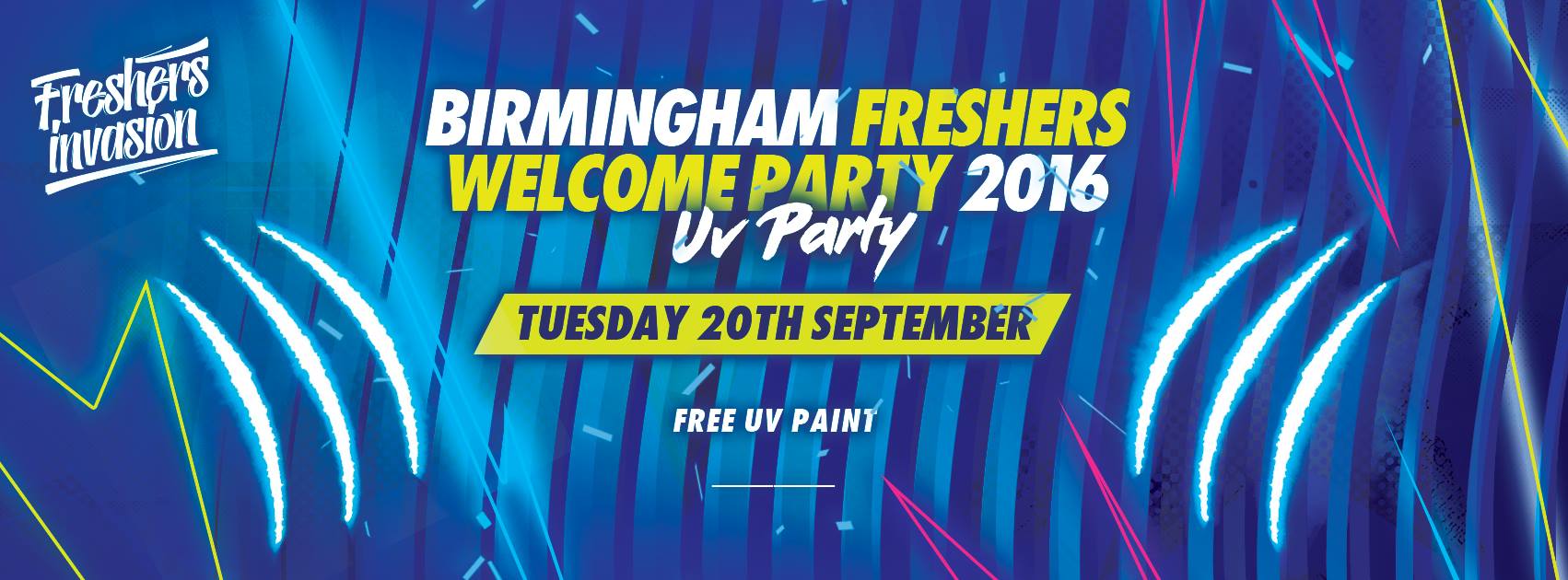 Birmingham Freshers Party UV Theme at 6 on Broad Street