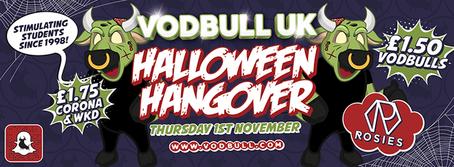 Halloween Hangover Vodbull!! 1st Nov!! {FINAL RELEASE TICS ONLY!}