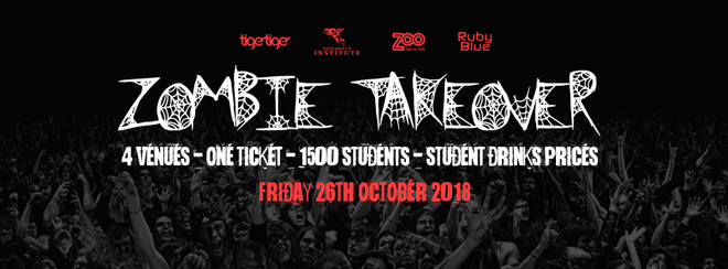 The Student Zombie Club Crawl – Access All Areas Halloween!