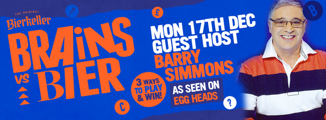 Brains V Bier with Barry Simmons