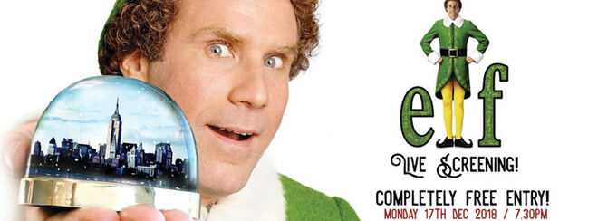 Elf LIVE BIG SCREENING / BAVARIAN PARTY BARN / FREE ENTRY TICKETS!