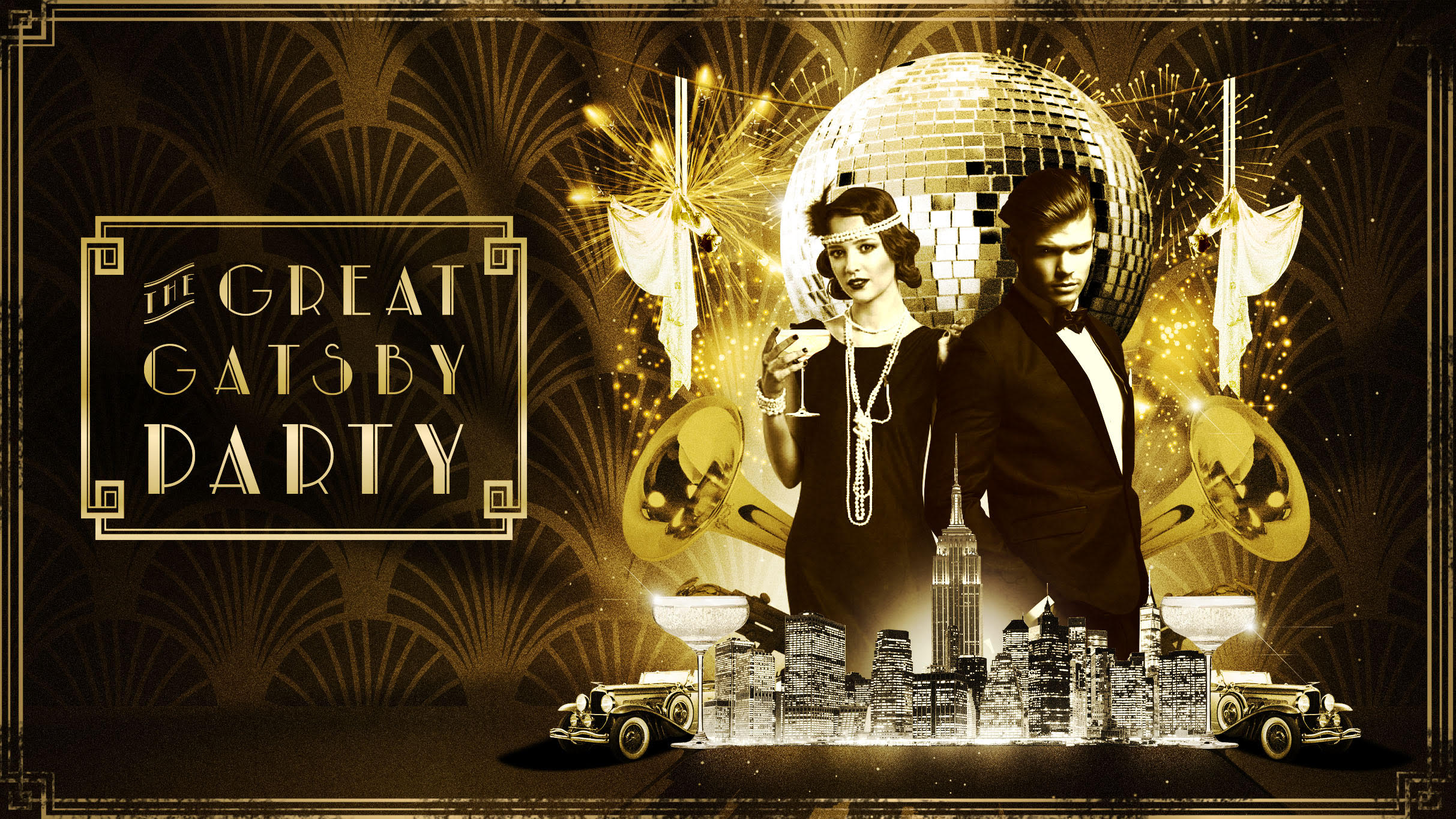 Great Gatsby New Year’s Eve Party 2018 at The Mayfair Club with Coctail