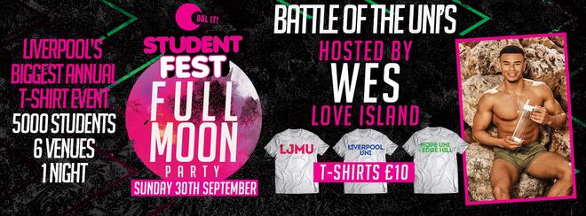 STUDENT FEST 2018 //  FULL MOON hosted by WES NELSON