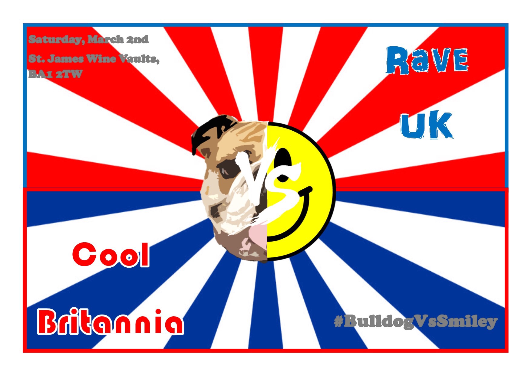 Cool Britannia Vs Rave UK at Saint James Wine Vaults, Bath on 2nd Mar
