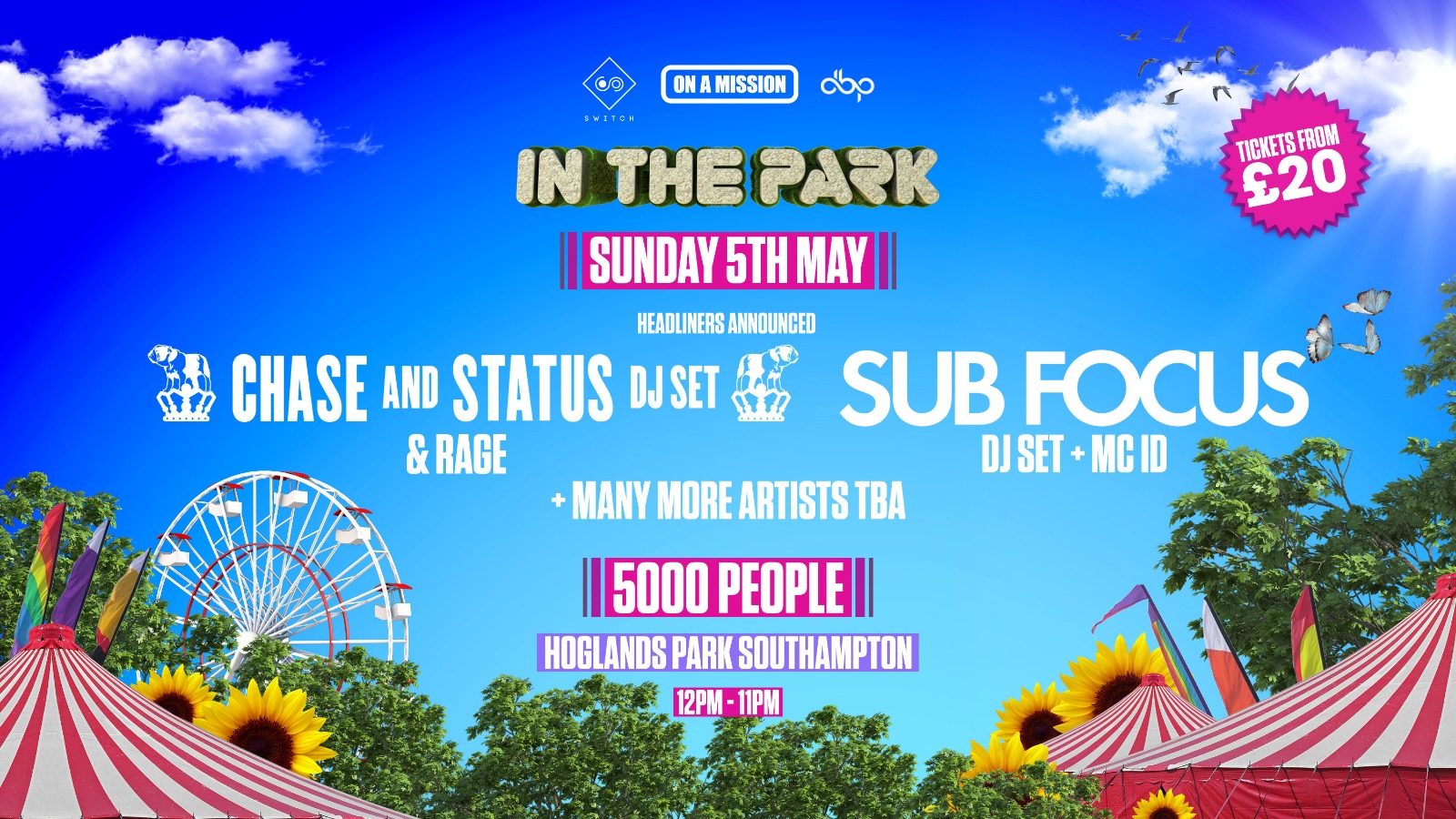 OAM in the Park ft CHASE & STATUS, SUB FOCUS + MANY MORE Sunday 5th