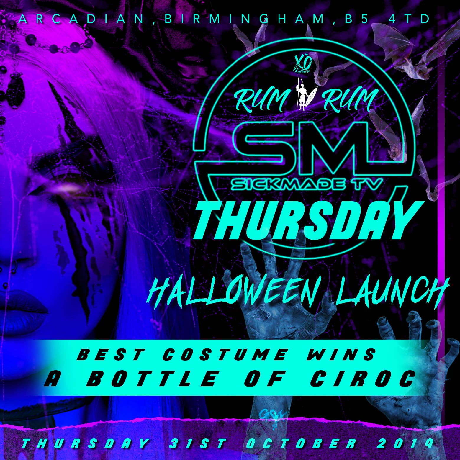 SICK MADE TV THURSDAY(Halloween Special) at RUM RUM Bar, Birmingham on