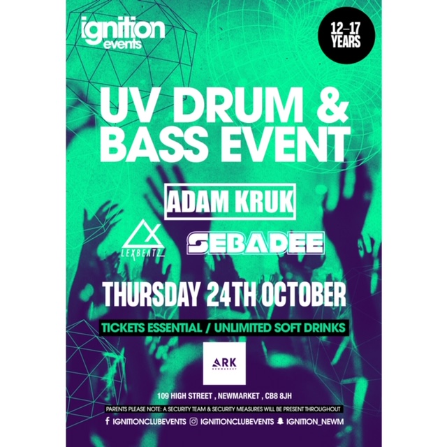 UV Drum & Bass Rave at The Ark Newmarket, Newmarket on 24th Oct 2019