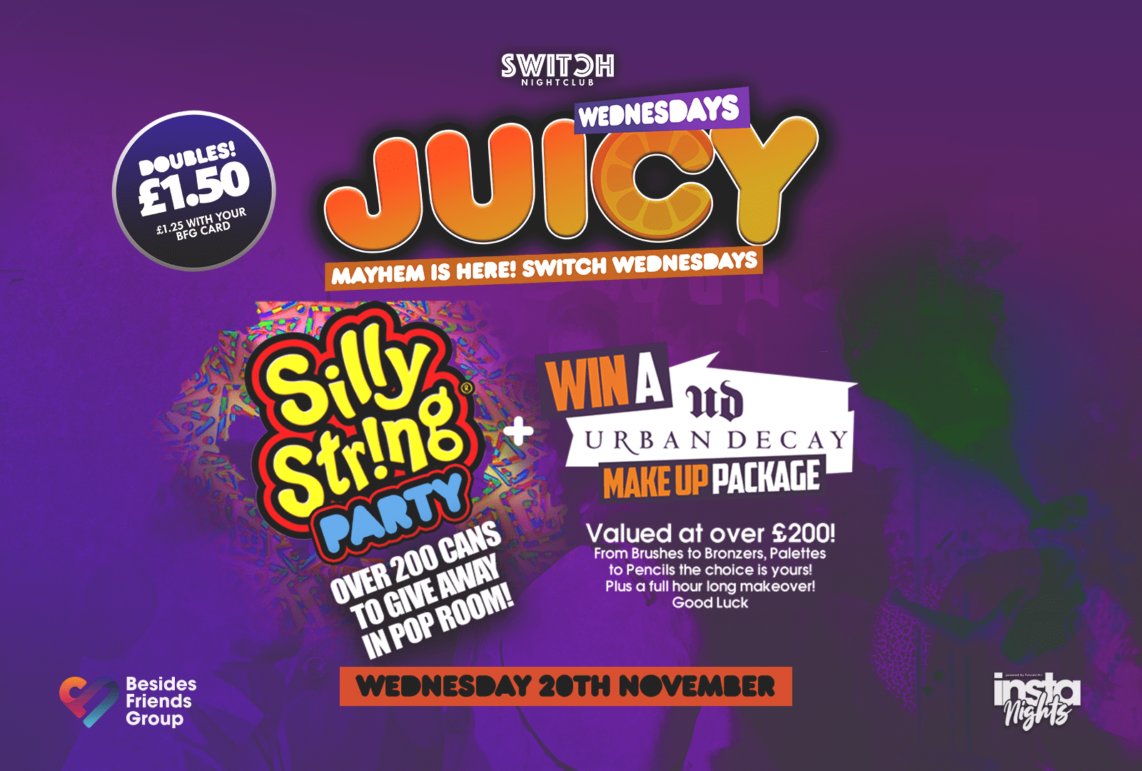 Juicy Wednesdays Presents Silly String Party + Urban Decay Makeup Package Giveaway