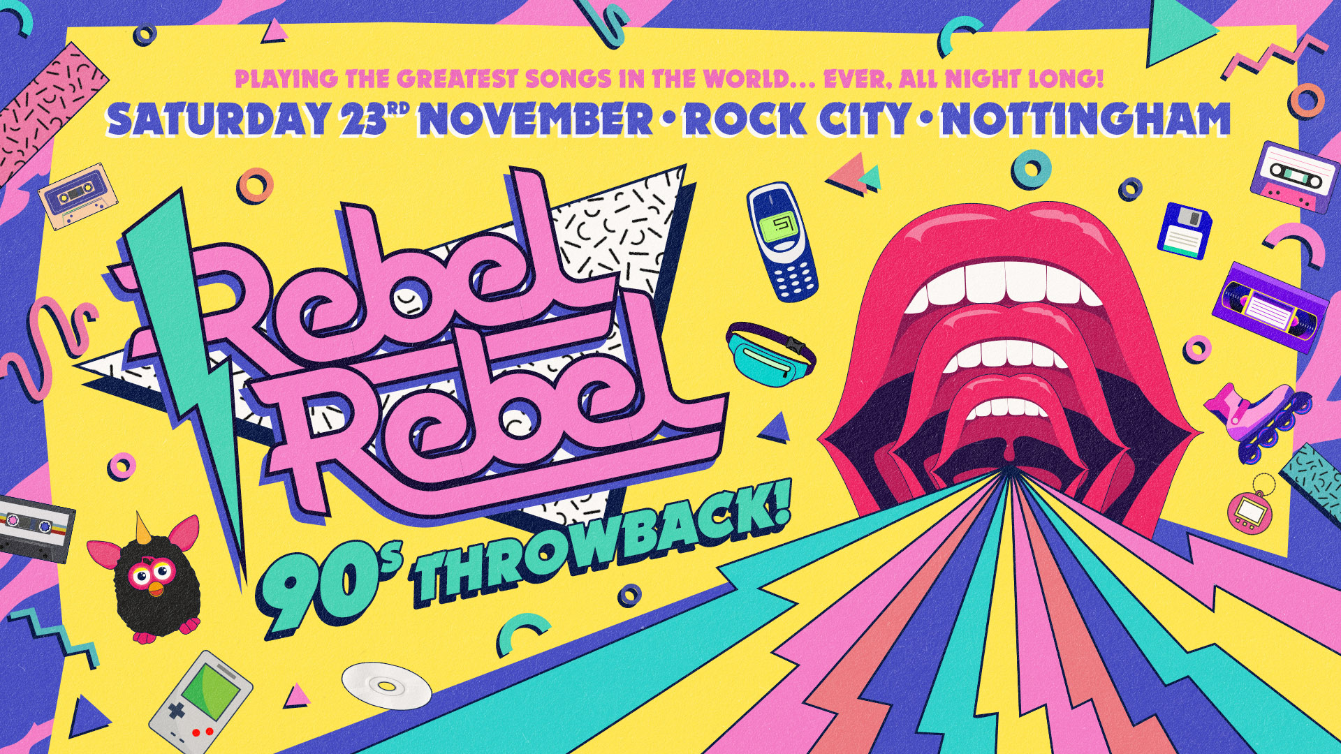 Rebel Rebel — Nottingham’s Biggest 90s Throwback Party!