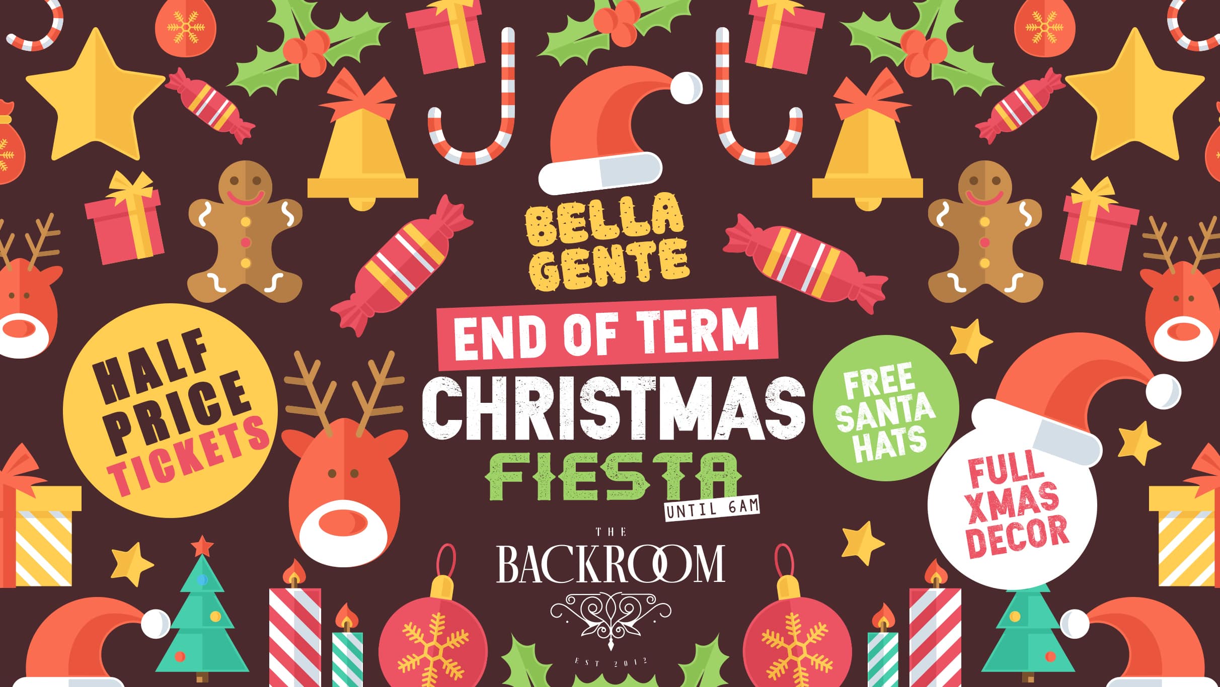 Christmas Fiesta – 50% OFF Tickets:: The Backroom x Bella Gente