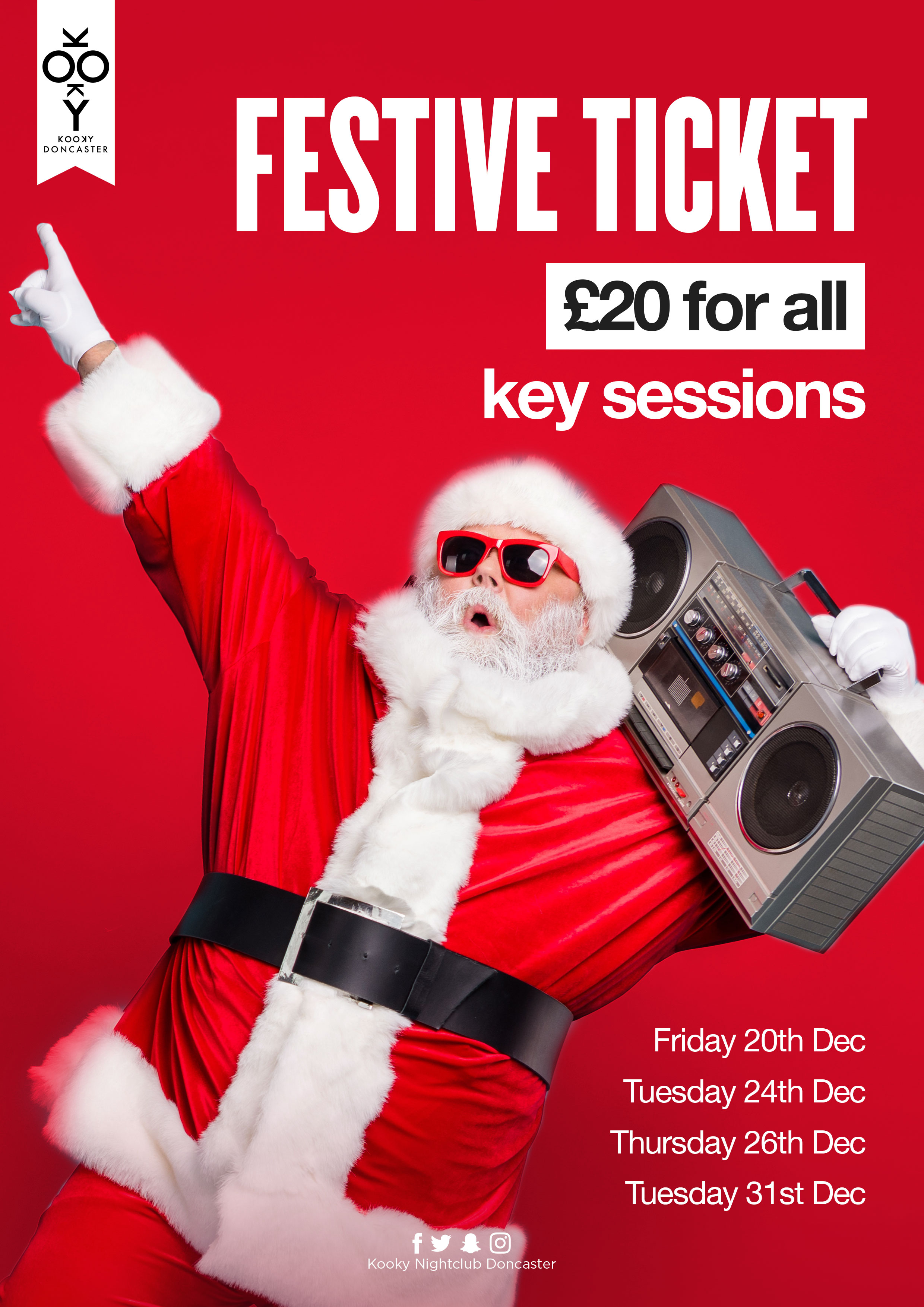 Kooky Christmas Festive Ticket at Kooky Doncaster, Doncaster