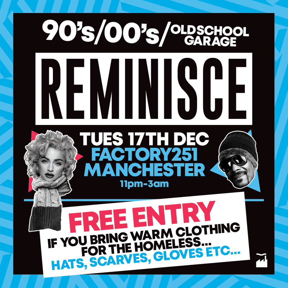 Reminisce – Free Party For Charity – 17/12/19