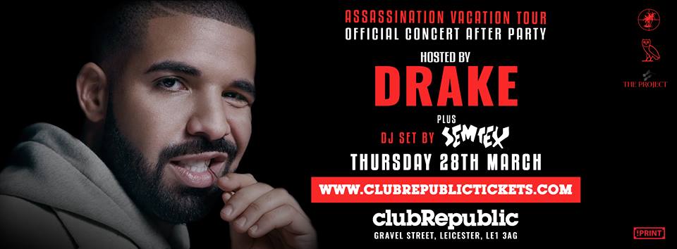 Drake Hosts Official Concert After Party at Club Republic – Final Release Tickets