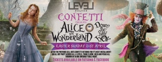 Confetti Bank Holiday Sunday -Alice in wonderland –  Down the Rabbit hole