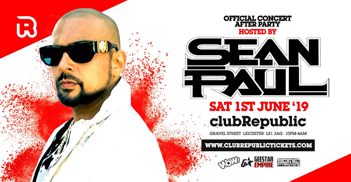 Sean Paul hosts Club Republic [FINAL TICKETS]