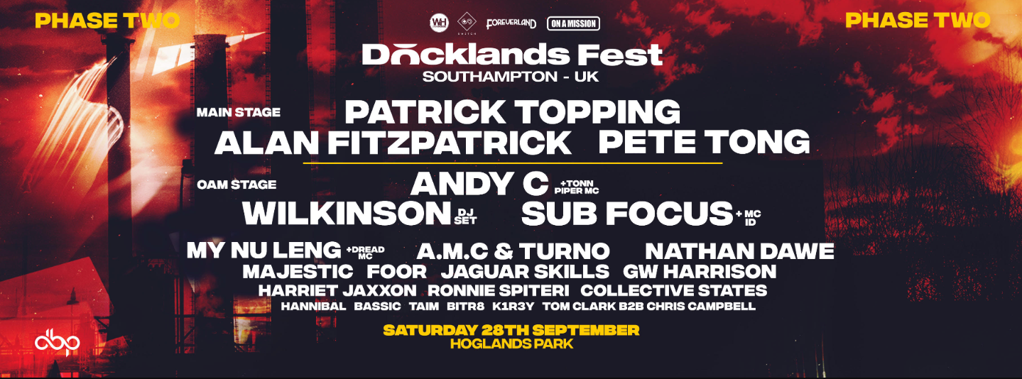 Docklands Festival Southampton – LAST CHANCE – FESTIVAL TIMES 1pm – 11pm