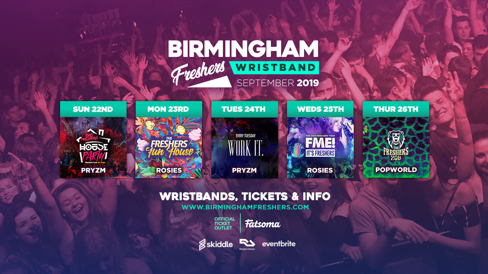 Birmingham Freshers Wristband 2019 ///