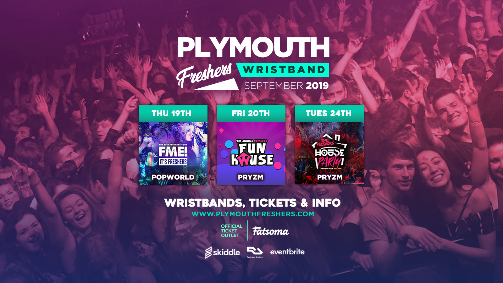 Plymouth Freshers Wristband 2019 ///
