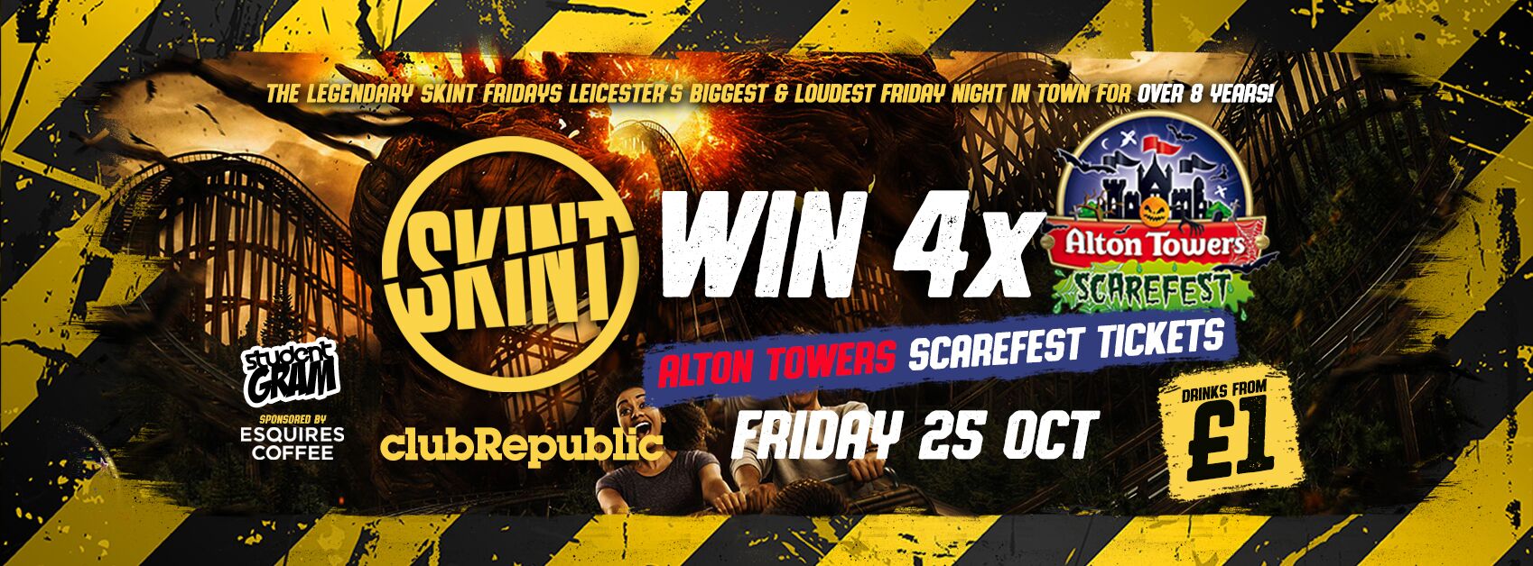 ★ Skint Fridays ★ Alton Towers Scarefest Tickets Giveaway ★ Club Republic ★