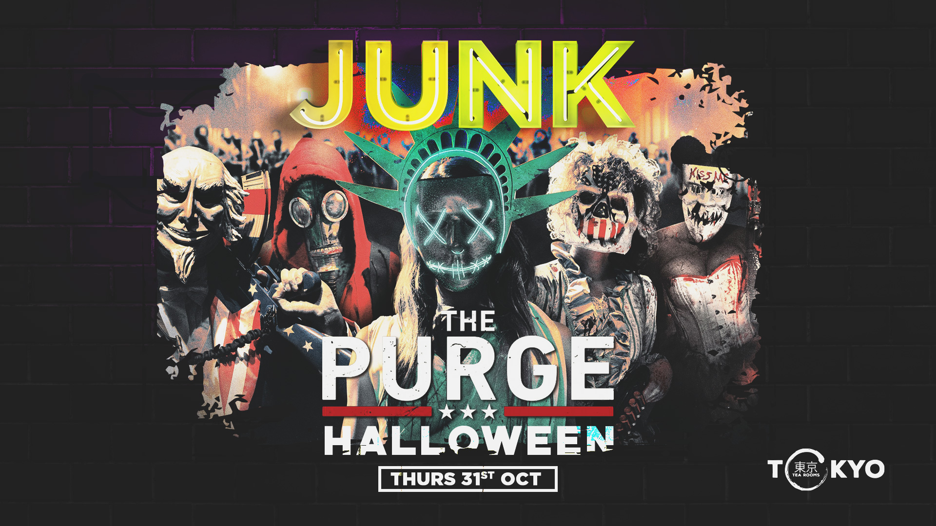 JUNK ∙ The Purge: Halloween at Tokyo Tea Rooms, Canterbury on 31st Oct 2019  | Fatsoma