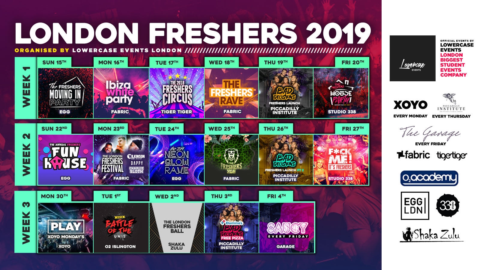 THE 2019 OFFICIAL LONDON FRESHERS GUIDE ✅