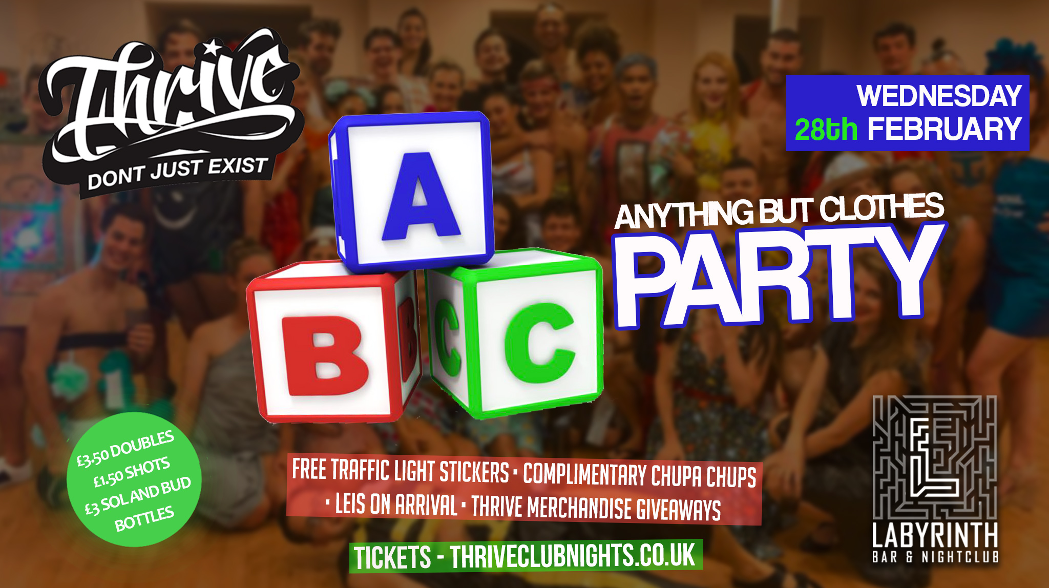 Thrive Wednesdays – ABC PARTY!! 😳