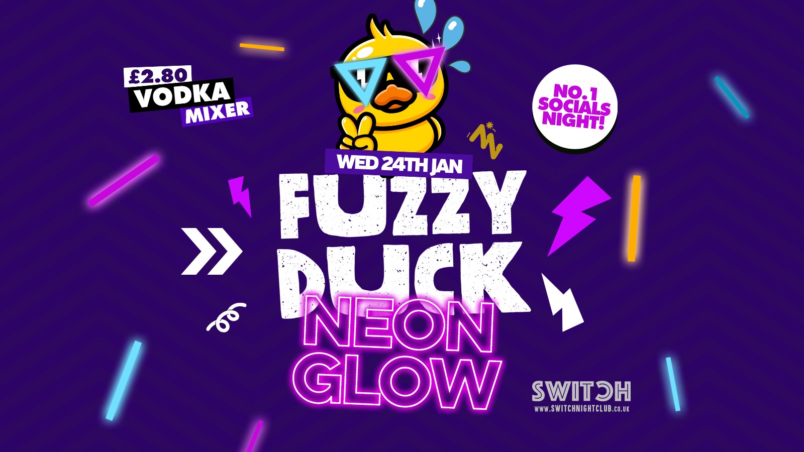 Fuzzy Duck | NEON GLOW PARTY | Official Student Social Wednesday