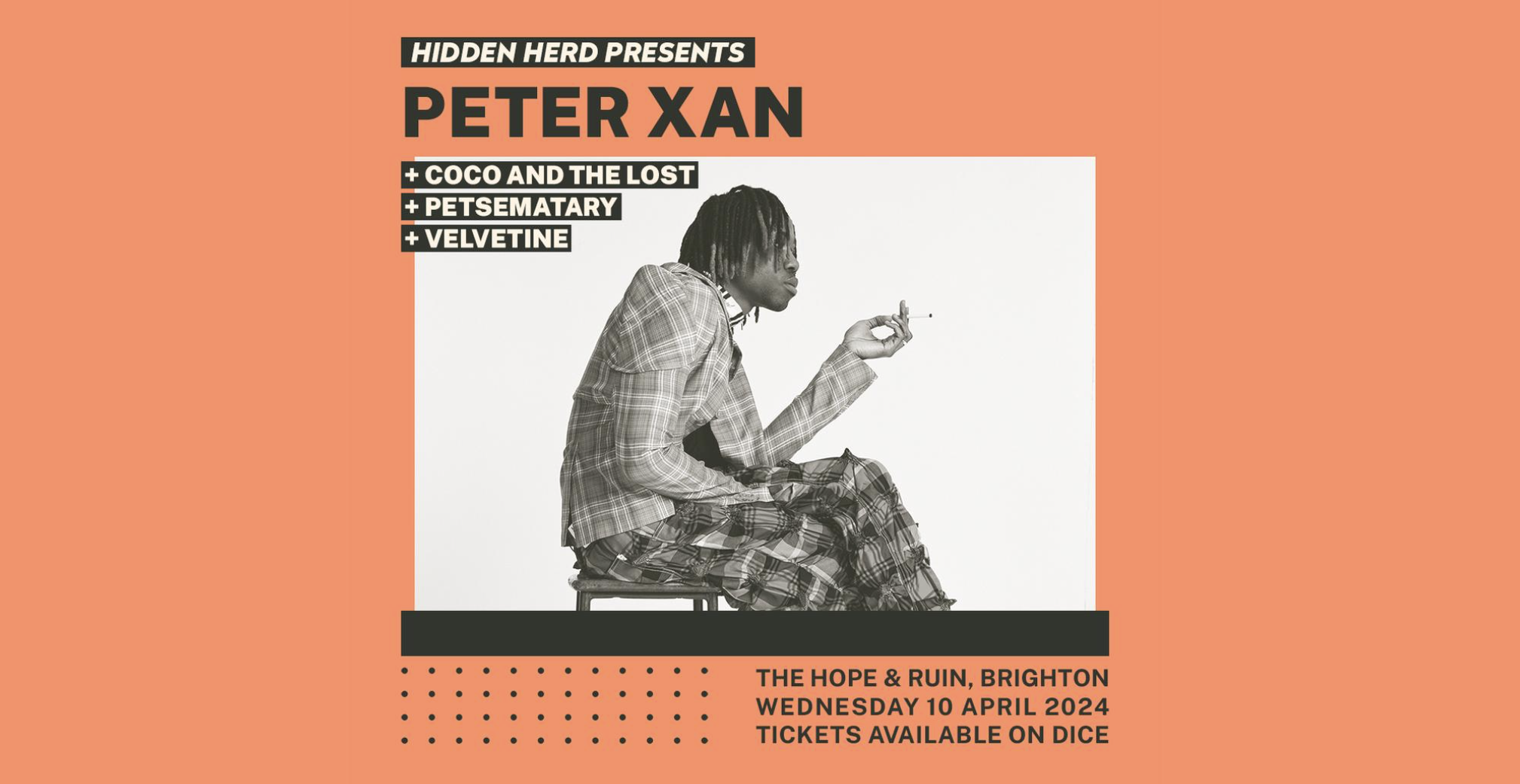 HH Presents: Peter Xan + Coco and the Lost +PETSEMATARAY + Velvetine