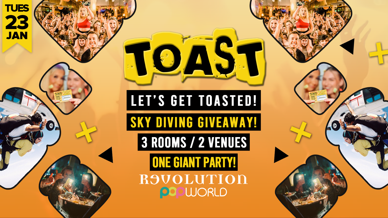 Toast • Sky Diving Giveaway • Revolution & Popworld