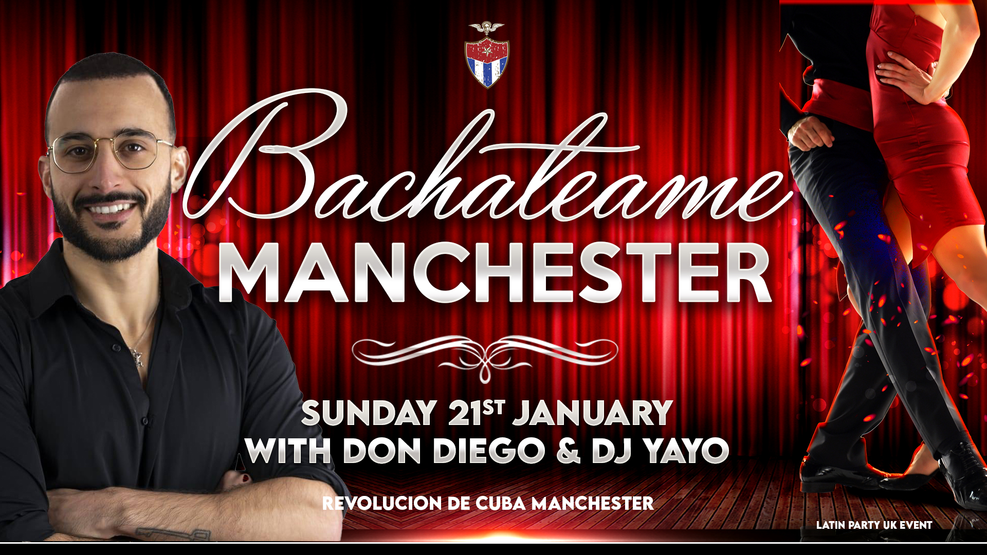 Bachateame Manchester – Sunday 21st January | Revolucion De Cuba