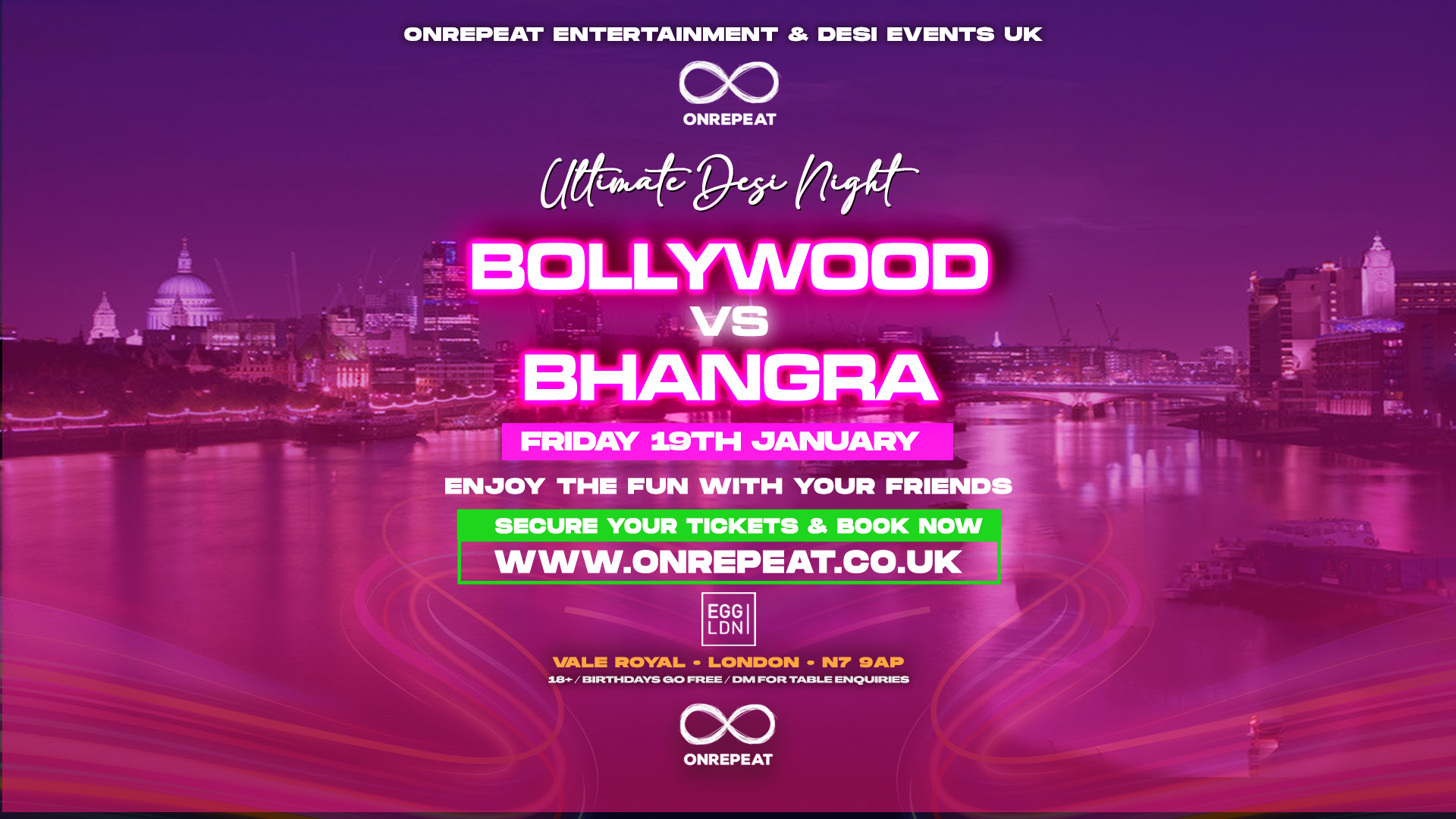 🎫 LIMITED TICKETS TONIGHT 😍 BOLLYWOOD VS BHANGRA 😍 THE ULTIMATE FUN DESI EVENT IN LONDON 💃🕺 at