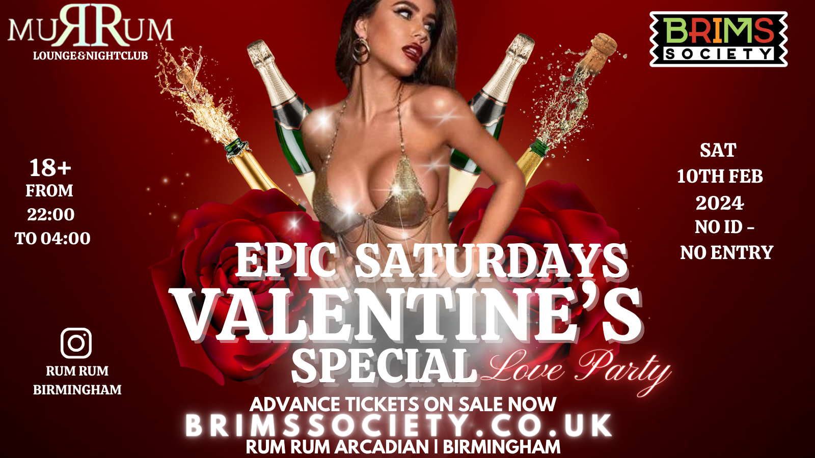 🌹🌹 EPIC SATURDAYS VALENTINES SPECIAL AT RUM RUM Last chance to find your Valentine 😉😍🚨WILL BE SOLD OUT EVENT
