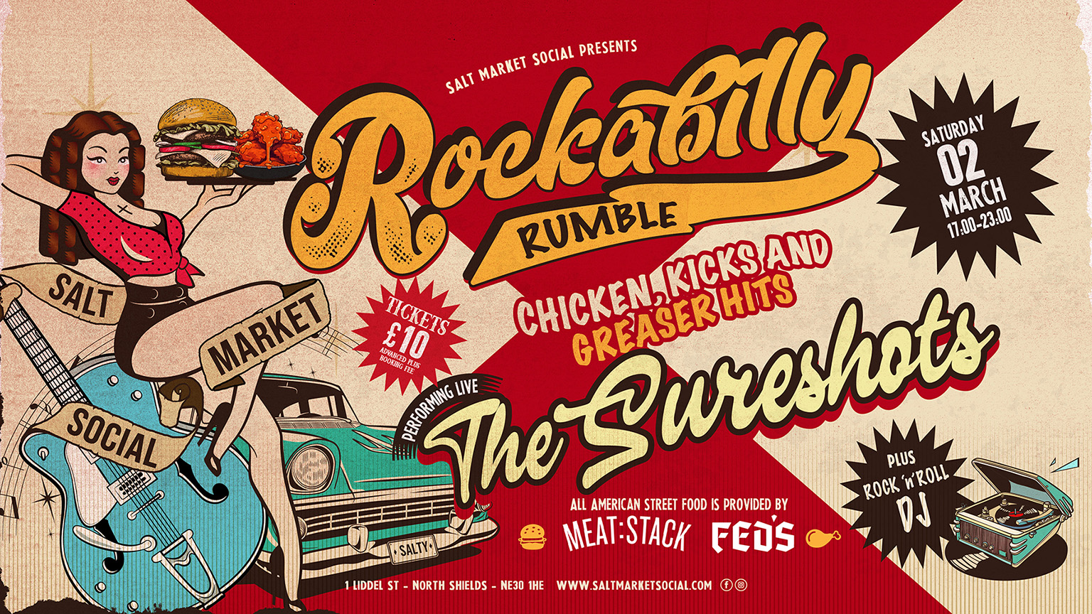 The Rock-a-Billy Rumble at Salt Market Social, North Shields on 2nd Mar ...