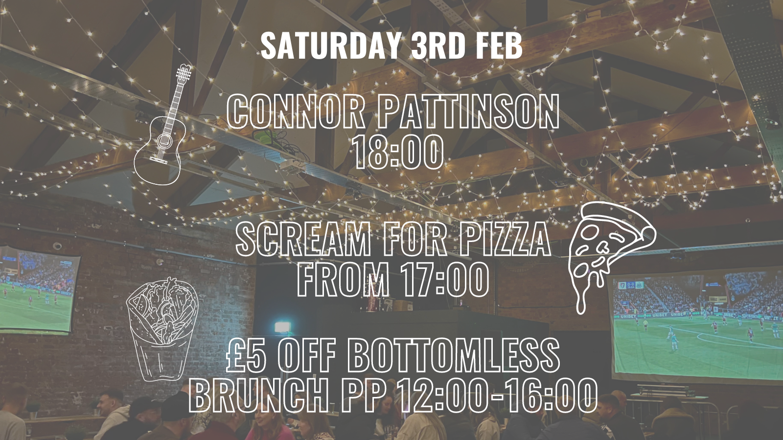 Acoustic Evening With Connor Pattison & Scream For Pizza!