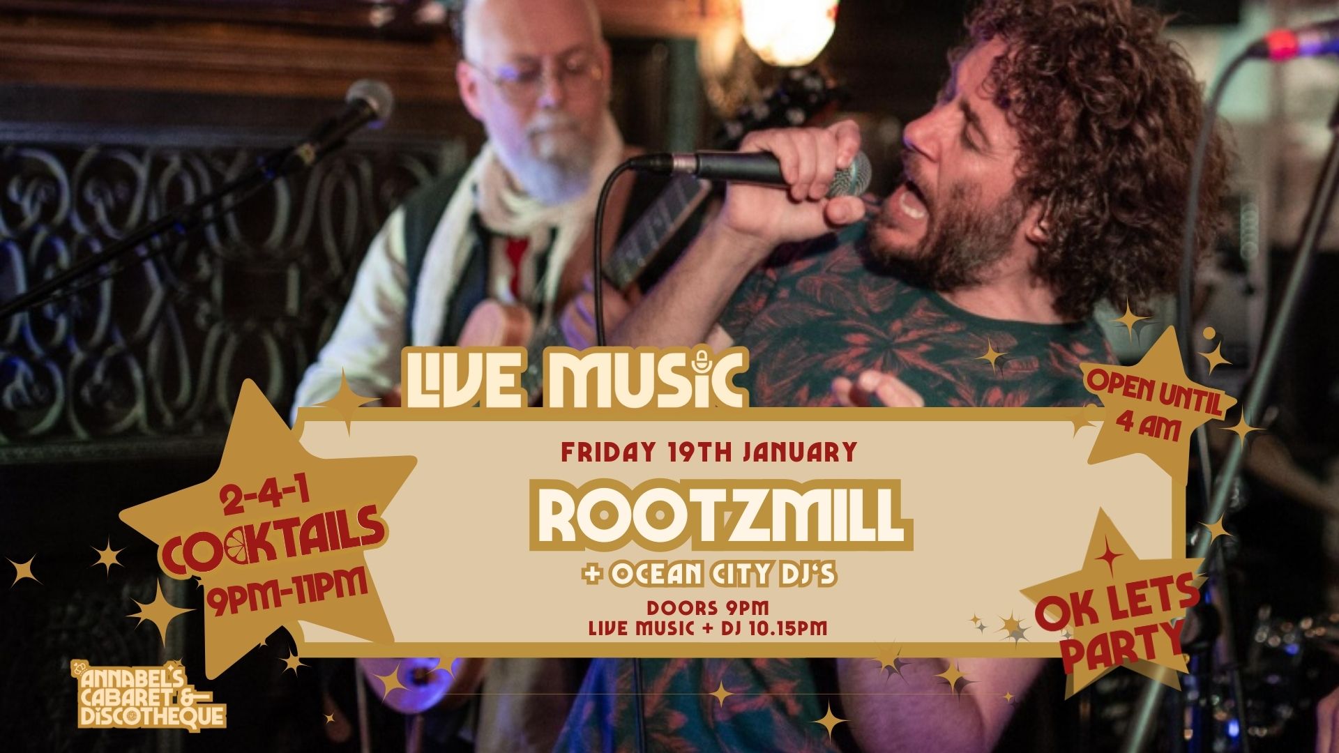 Live Music: ROOTZMILL // Annabel’s Cabaret & Discotheque