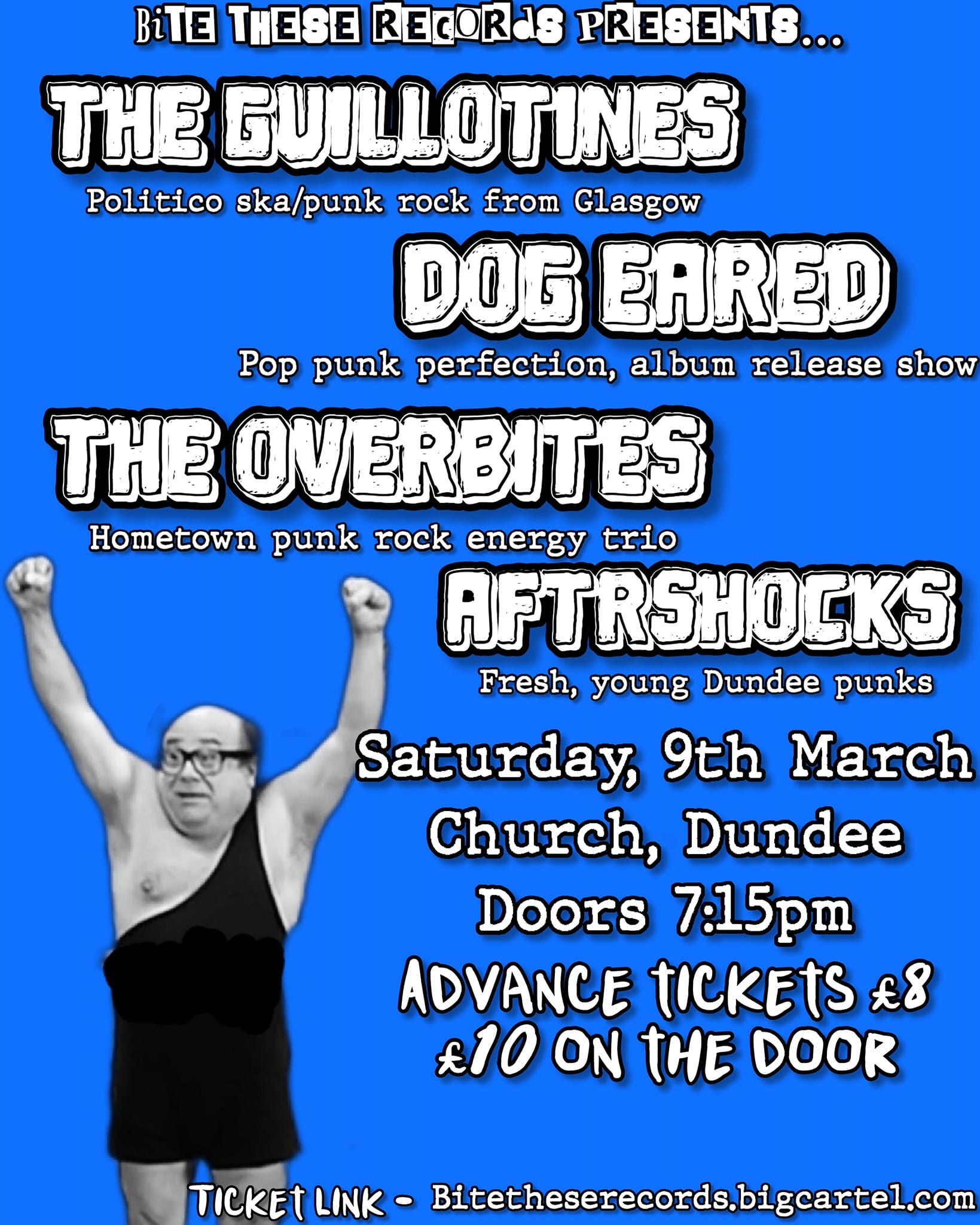 Bite The Records Presents – The Guillotines | Dog Eared | The Overbites | Aftrshocks Live