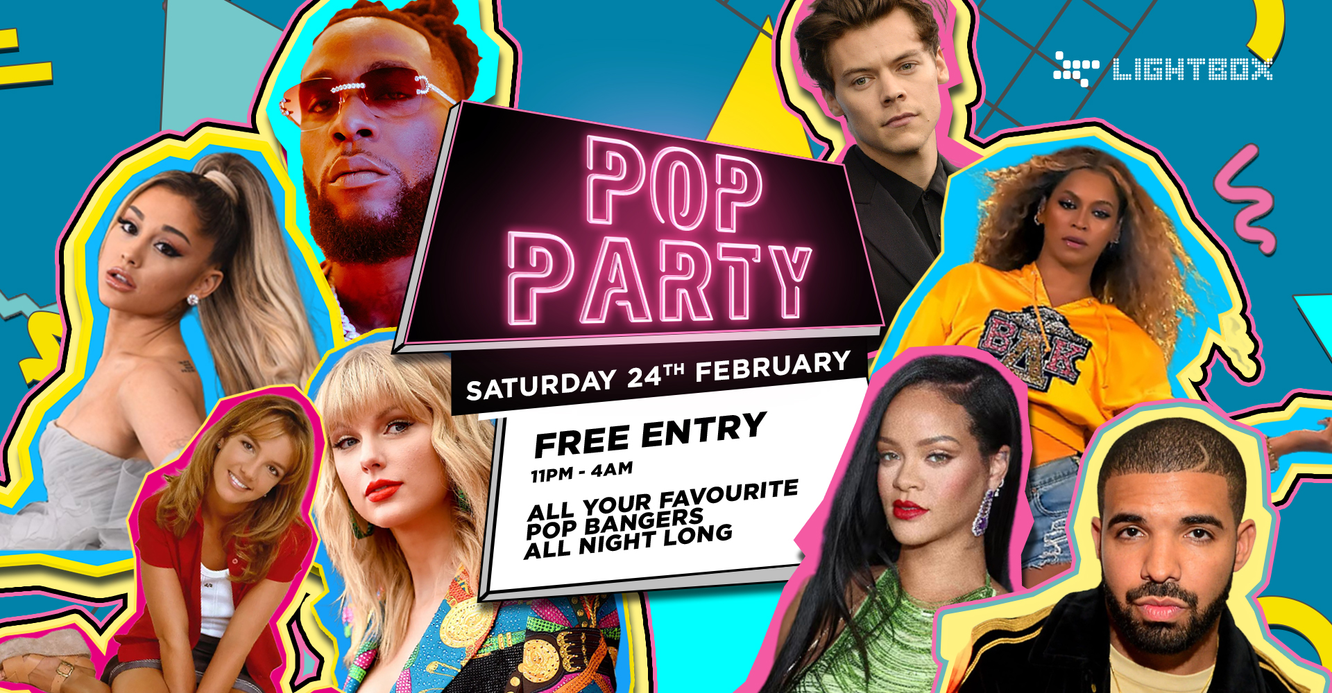 Pop Party Pop All Night Long at Lightbox, London on 24th Feb Fatsoma