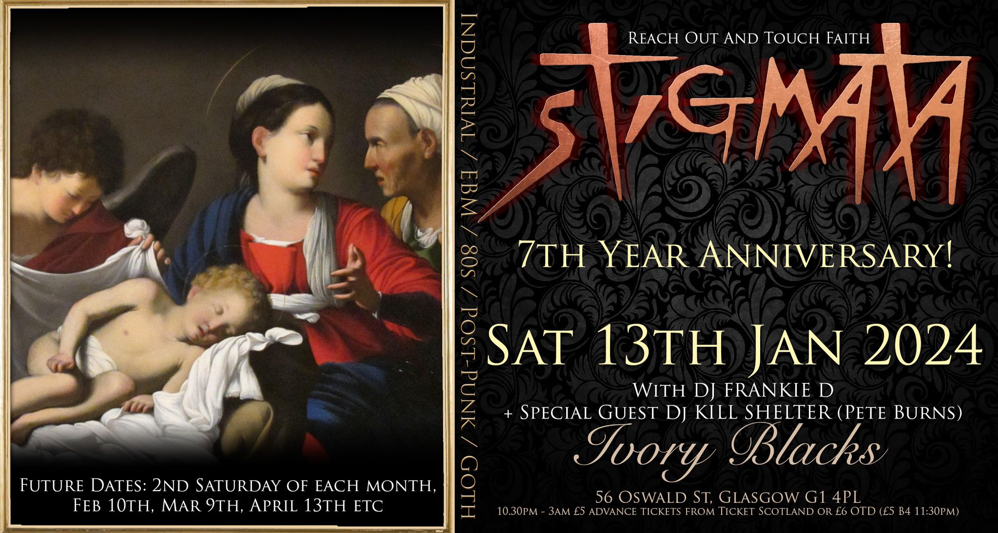 CLUB STIGMATA 7th Anniversary with FRANKIE D + KILL SHELTER