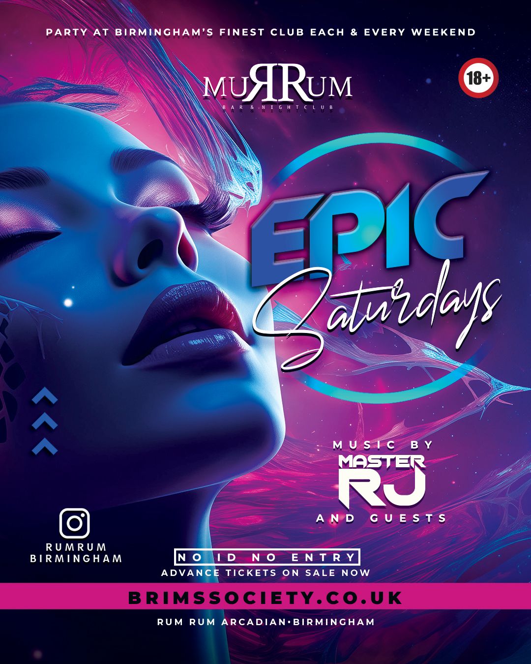 EPIC SATURDAYS AT RUM RUM 🔞 – Special Edition / 100 x FREE TICKETS