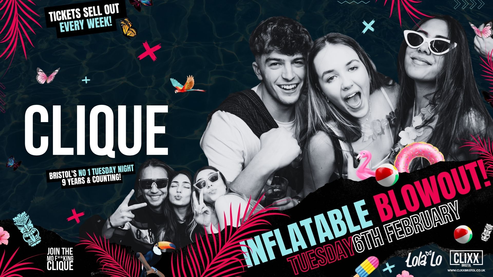 CLIQUE | Inflatable Blowout // JOIN THE MO F**KING CLIQUE 🔥