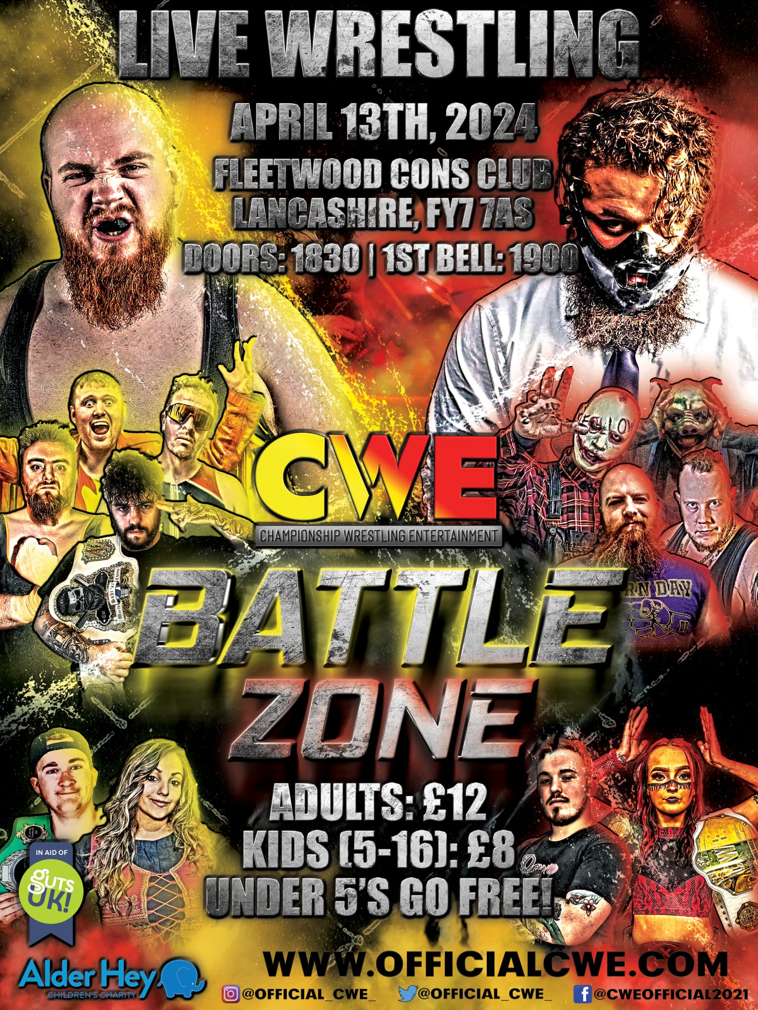 CWE Battle Zone Live Wrestling at Fleetwood Conservative Club