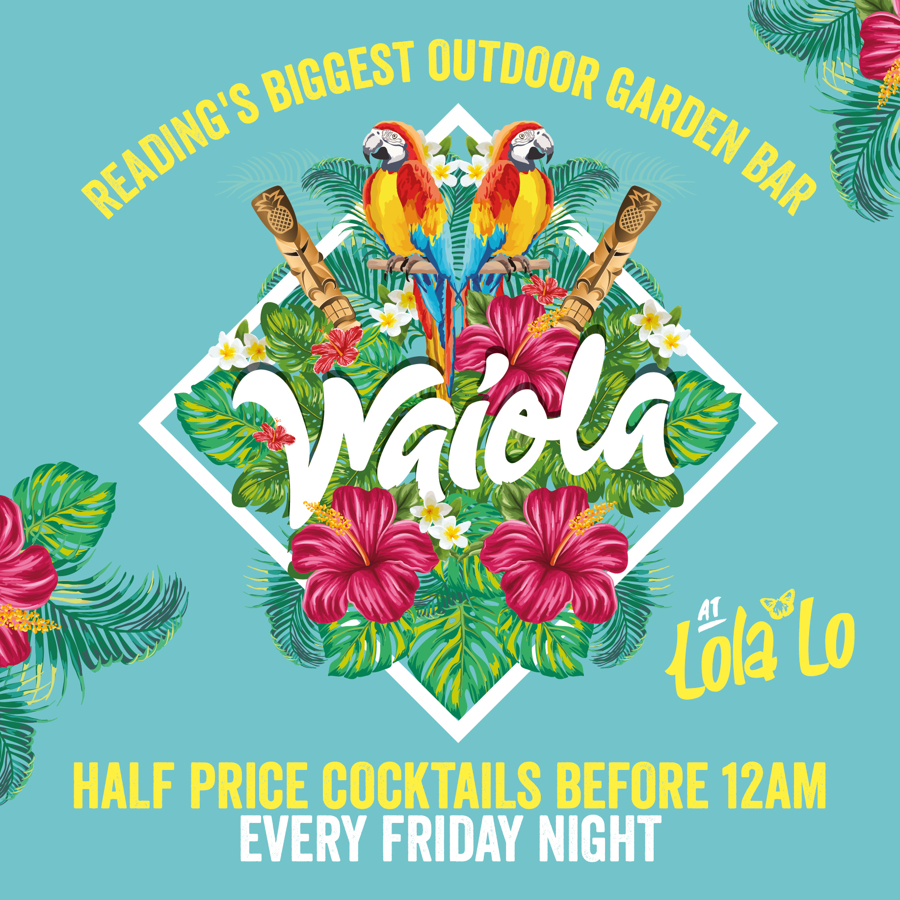 Waiola : Half Price Cocktails Until Midnight 🍹