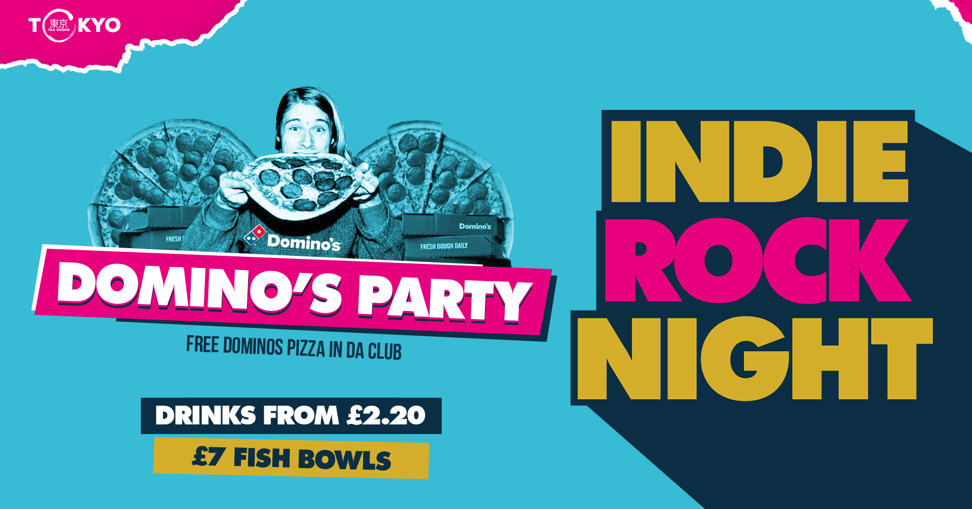 Indie Rock Night ∙ DOMINOS PIZZA PARTY *LAST 25 TICKETS*