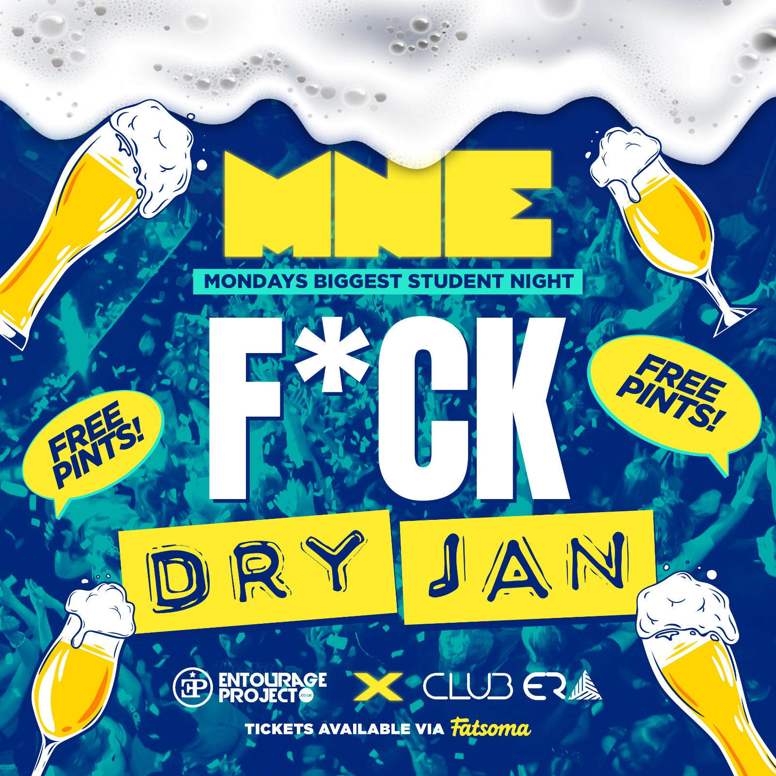 MNE – F*CK DRY JAN 🍺 £1.50 J-BOMBS ALL NIGHT 🥃