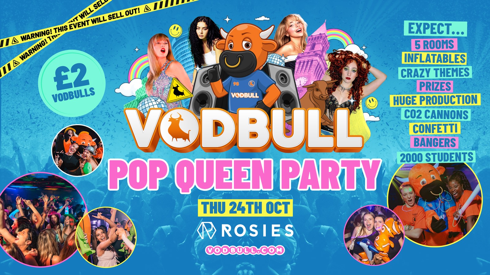 🧡 VODBULL at ROSIES!! [TONIGHT]👸 POP QUEEN PARTY 👸07/11