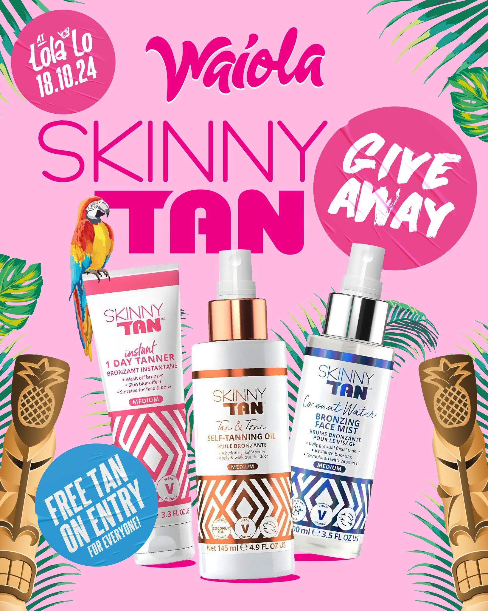 Waiola: Skinny Tan Giveaway!🥂