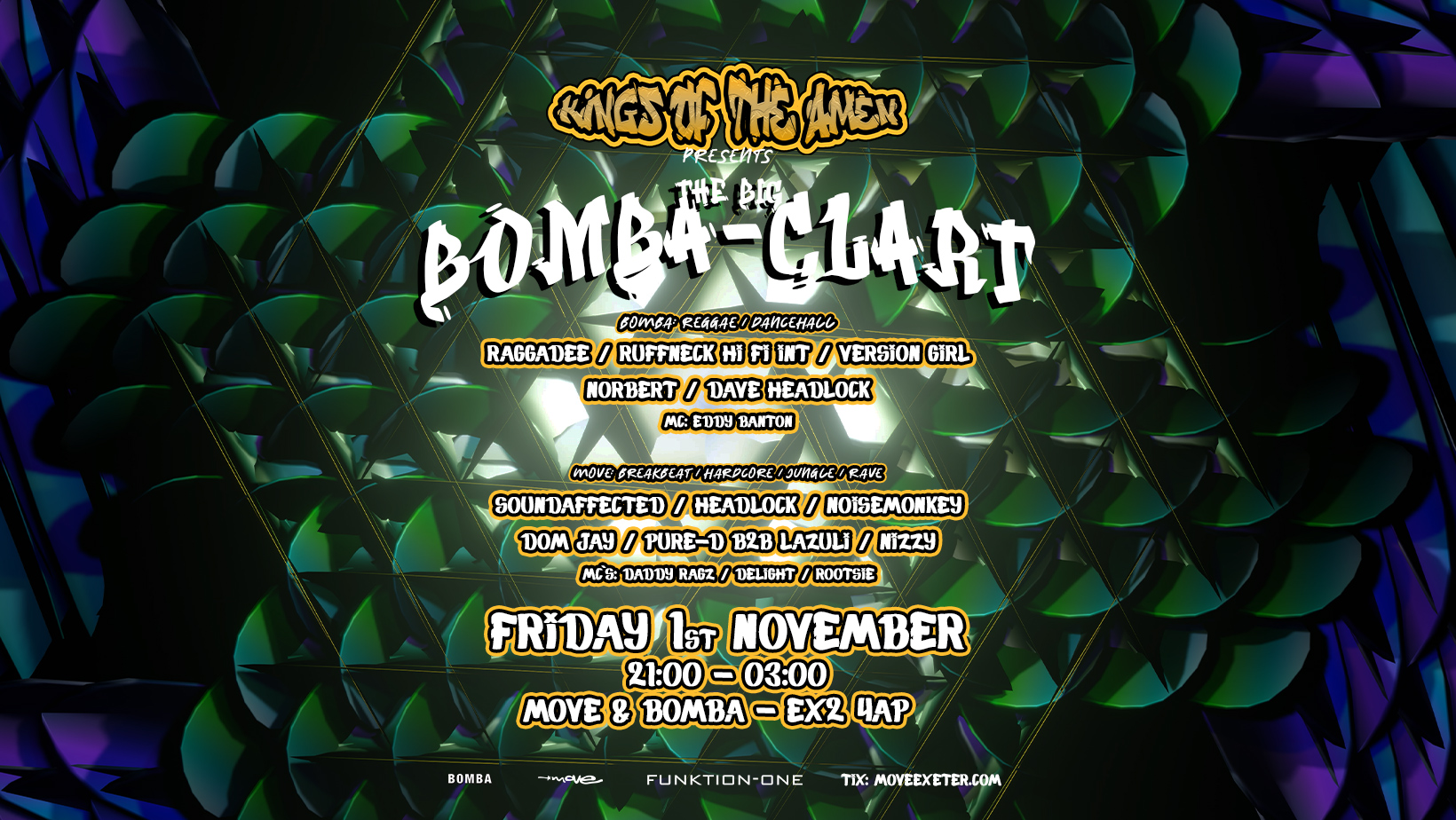 Kings Of The Amen – The Big Bomba-Clart – Fri 1st Nov – Move & Bomba – Exeter