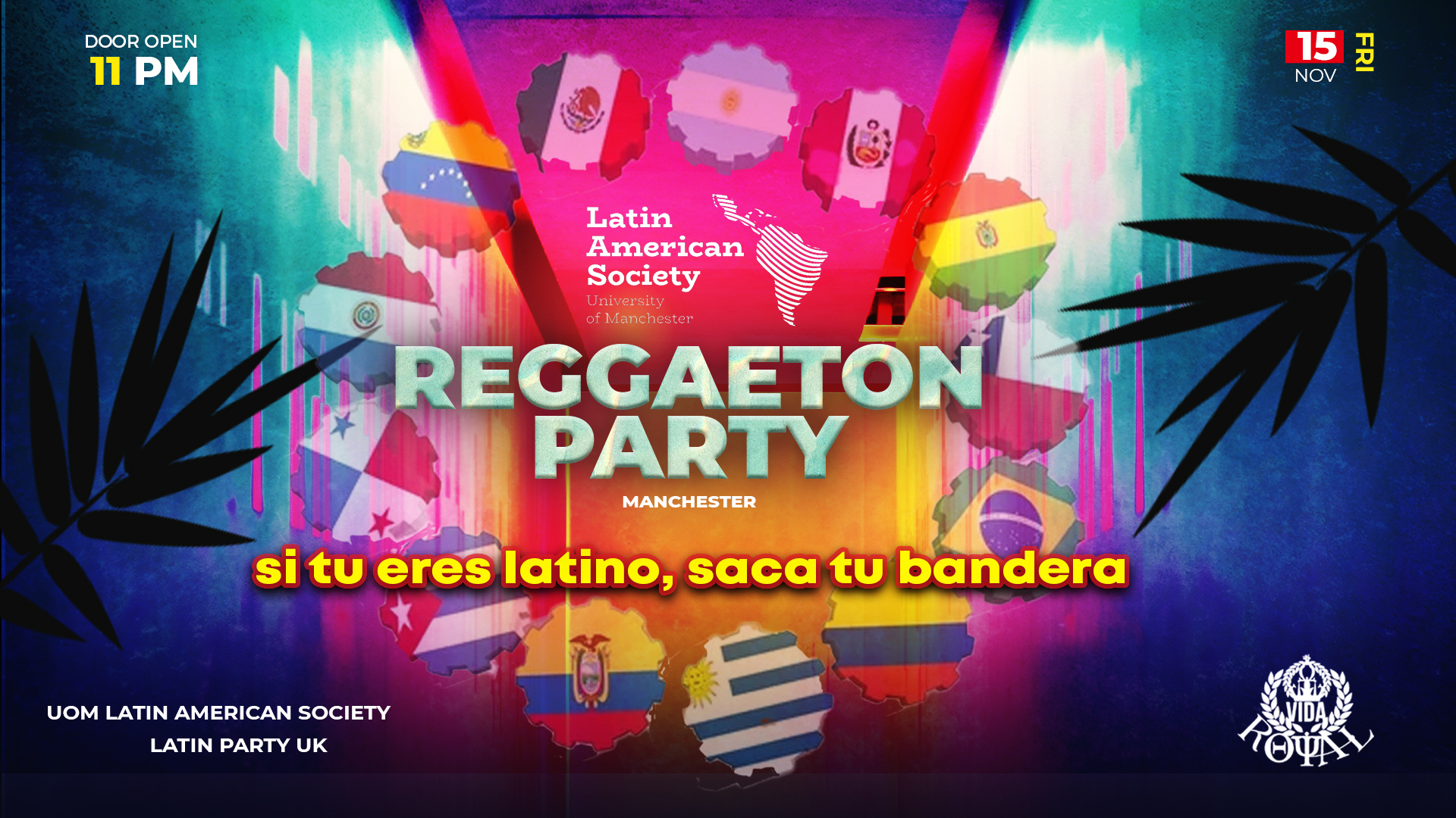 LATIN SOCIETY REGGAETON PARTY – si tu eres latino, saca tu bandera | MANCHESTER